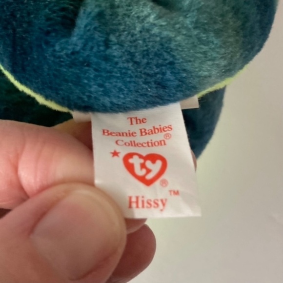 TY Beanie Baby Hissy the Snake 1997 Retired Stuffed Animal Toy Plush - Picture 4 of 4